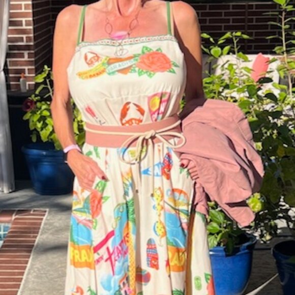 Beautiful Alemais Look-Alike Maxi Dress in Size M, Fitted Bust & Maxi Skirt - Picture 2 of 12